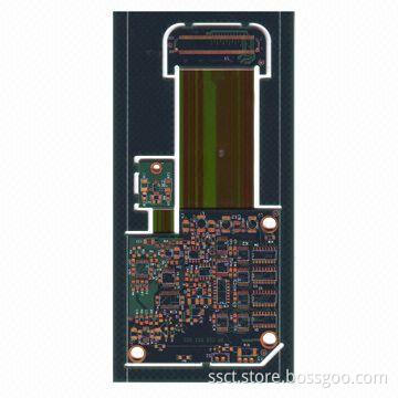 Rigid-flex PCB with Four Layers, and ENIG Surface Finishing